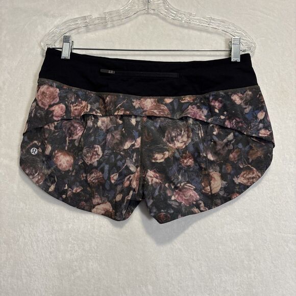 Lululemon Women’s Speed Up 2.5 Shorts Frosted Rose Black Run Gym Yoga Size 8 - Picture 6 of 15